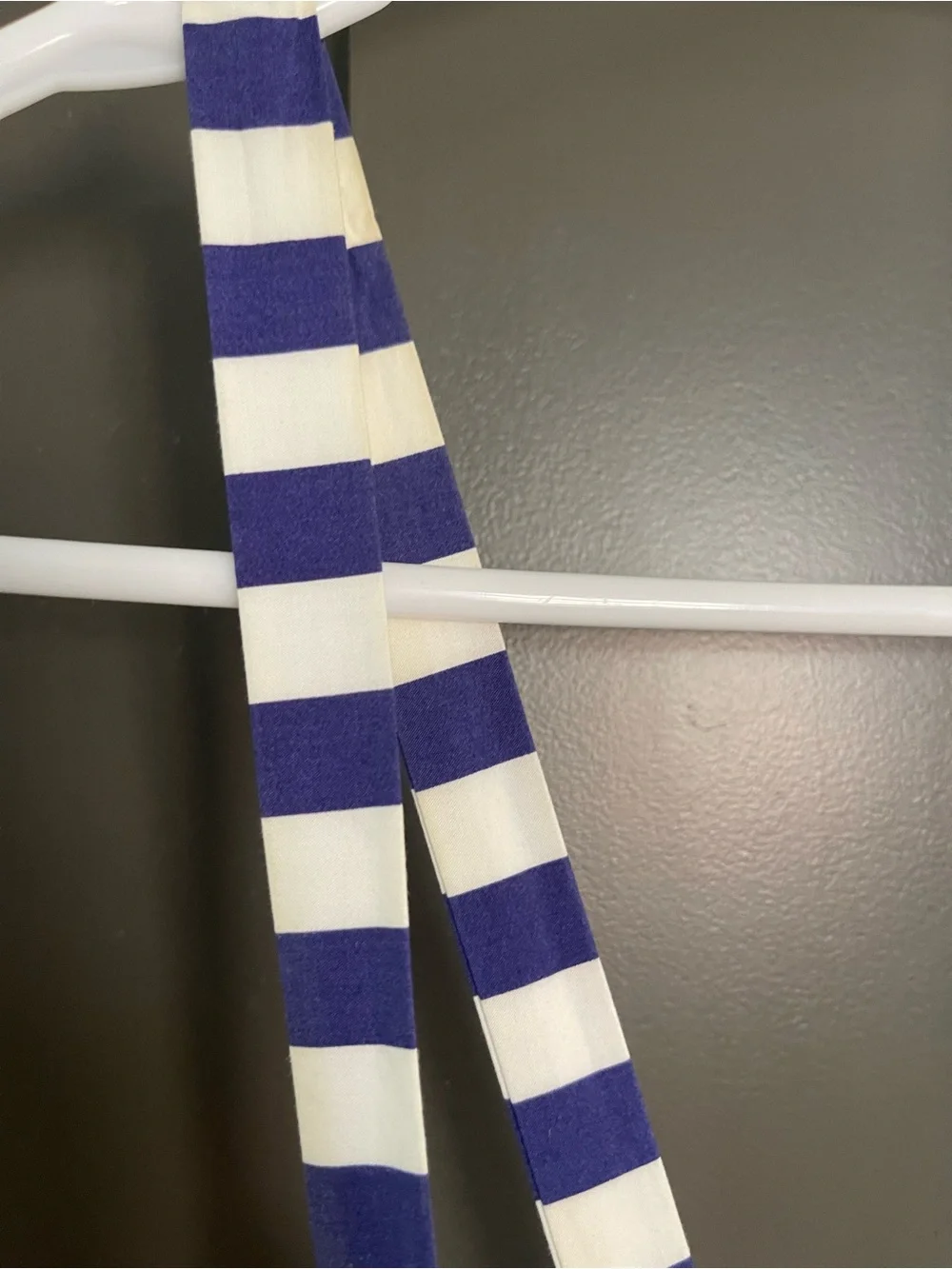 J. Crew Striped Blue and White Maxi Dress with Waist Tie
